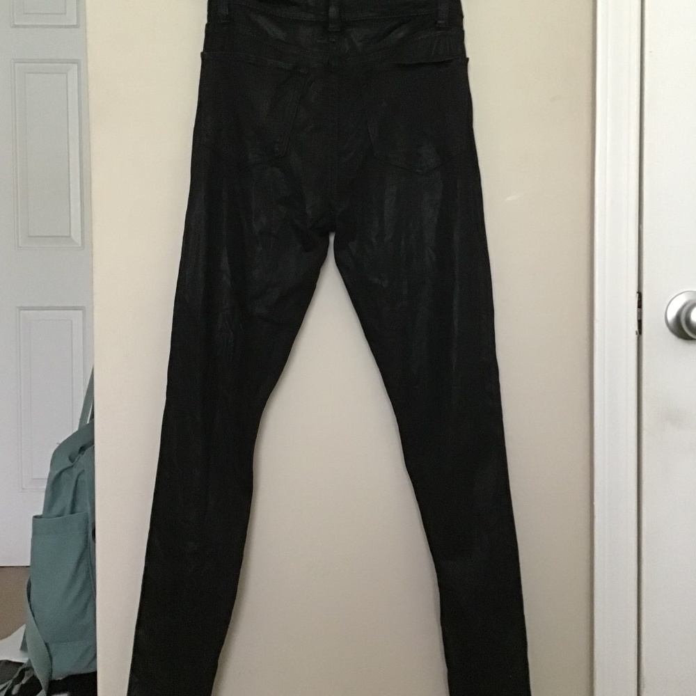 Joe’s Jeans Size:25 Black Ankle Coated Skinny Jeans